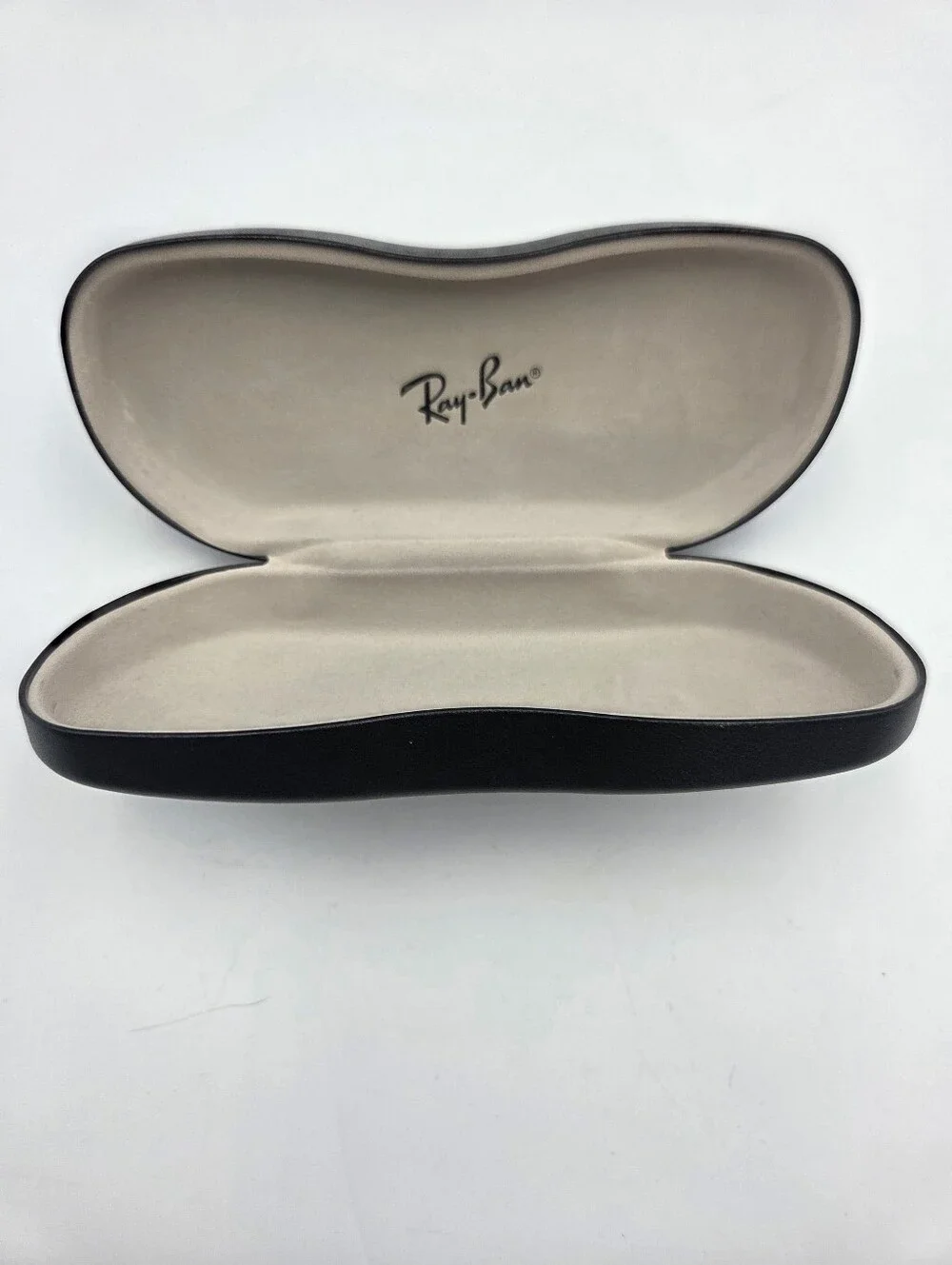 Ray-Ban Black Hard‎ Clamshell Eyewear Case with Grey Interior Lining